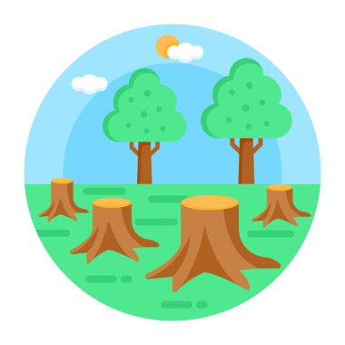 Ağaç simgesi. düz dizayn. vektör illüstrasyonu.