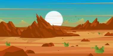 Dağlı çöl manzarası