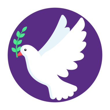 Güvercin ikonu. Güvercin sembolü. vektör illüstrasyonu