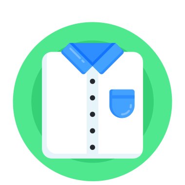 Gömlek ikonu. Web için kıyafet vektör simgelerinin basit illüstrasyonu