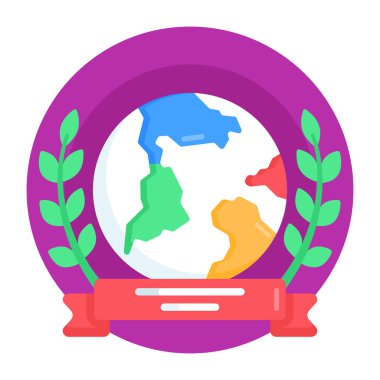 Dünya gezegeninin vektör çizimine sahip dünya küresi