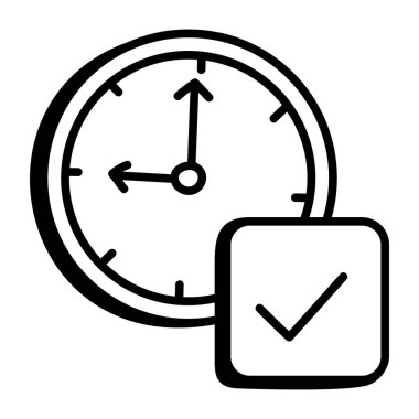 Saat. Web simgesi basit illüstrasyon