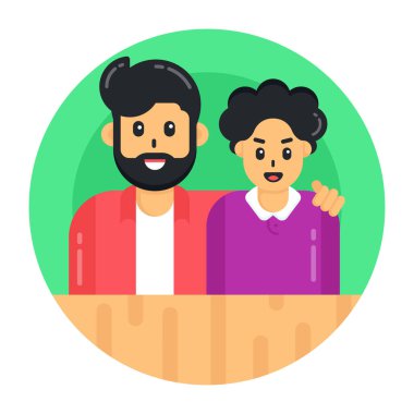 çift insan vektör illüstrasyon tasarımı