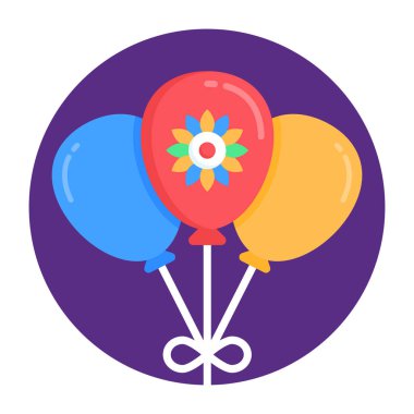 balon ikon vektör illüstrasyonu