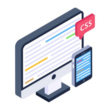 metin ve vektör illüstrasyonlu dizüstü bilgisayar