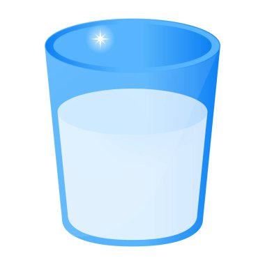 Mavi arka planı olan bir bardak su.