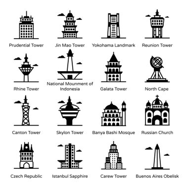 Modern yapı simgesinin vektör illüstrasyonu