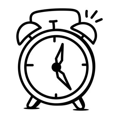 Çalar saat simgesi. düz dizayn