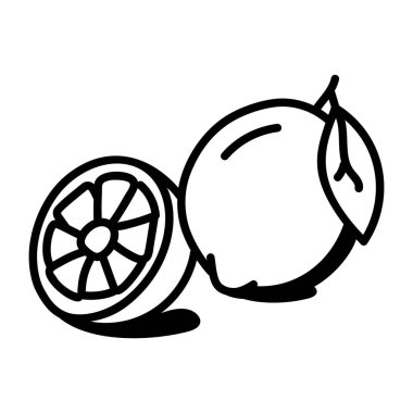 Bir meyve simgesinin vektör illüstrasyonu