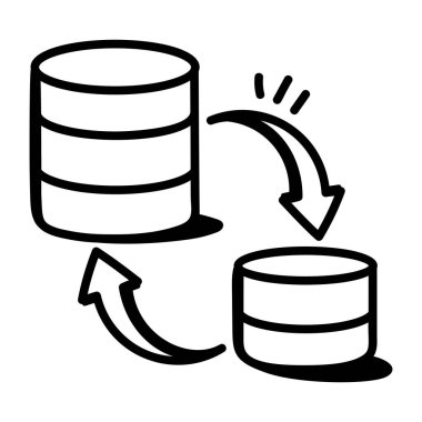 veritabanı simgesi çizimi
