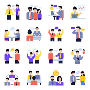 İş adamları, vektör illüstrasyonu