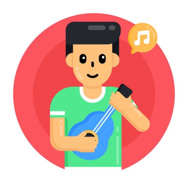 Akıllı telefonu ve konuşma baloncuğu çizimi olan adam