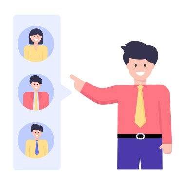 İş adamları ve ofis çalışanları vektör illüstrasyon tasarımı