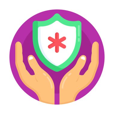 Koruyucu kalkan. vektör illüstrasyonu