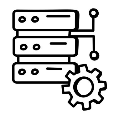 veritabanı. Web simgesi basit illüstrasyon