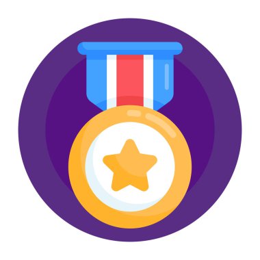 Madalya. Web simgesi basit illüstrasyon