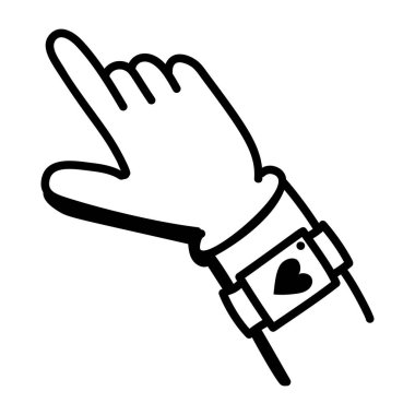 Bir mikrofon tutan el, vektör çizimi