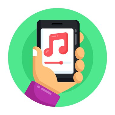 el çizimi simgesi, vektör illüstrasyonlu cep telefonu