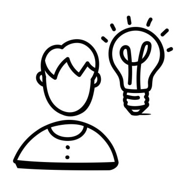 fikir, yaratıcılık, vektör illüstrasyonu