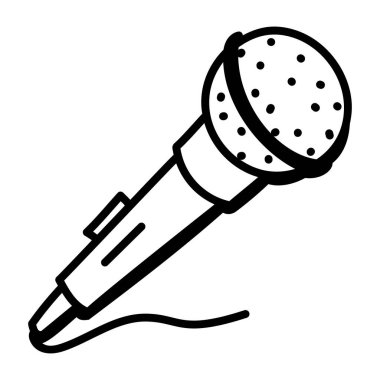 mikrofon simgesi vektör illüstrasyonu