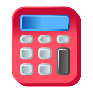 Hesap makinesi simgesi. Düz dizayn. vektör illüstrasyonu.