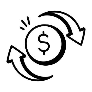 Dolar vektör renk simgesi