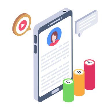 akıllı telefon web simgesi vektör çizimi 