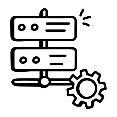 veritabanı. Web simgesi basit illüstrasyon