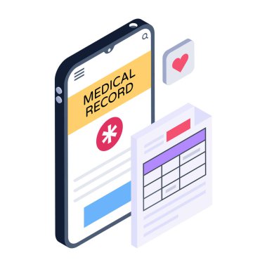 Akıllı telefon ve uygulama vektör illüstrasyon tasarımlı cep telefonu