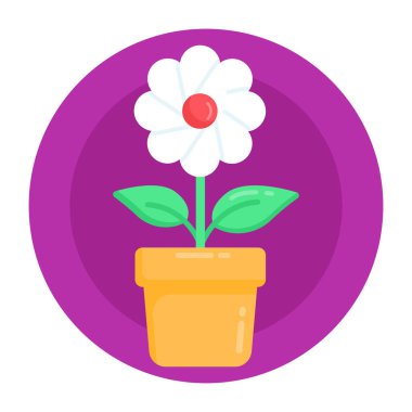 Çiçek. Web simgesi basit tasarım