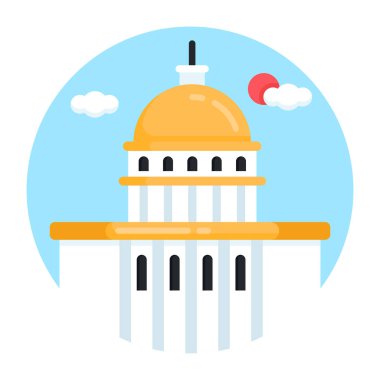 Bina. Web simgesi basit illüstrasyon