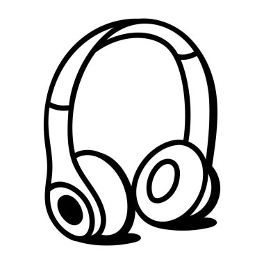kulaklık simgesi vektör illüstrasyonu