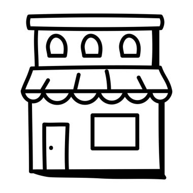 dükkan simgesi vektör illüstrasyonu
