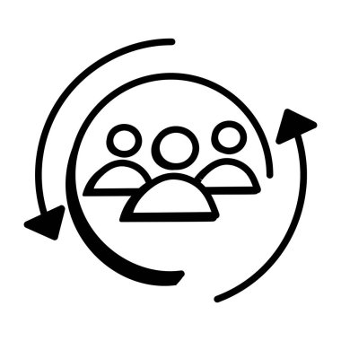 iş takımı simgesi vektör illüstrasyonu