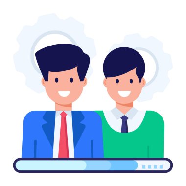 iş adamları ve takım çalışması ikon vektör illüstrasyon tasarımı