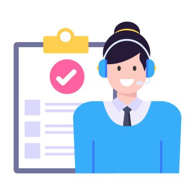 Pano ve belge vektör illüstrasyon tasarımına sahip iş adamı