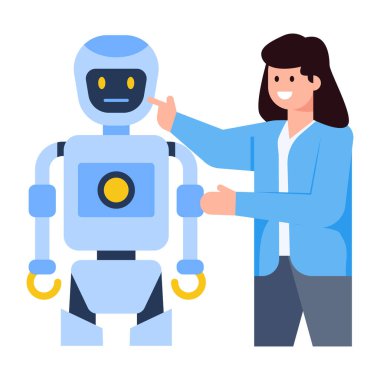 Mavi arkaplanı olan robot