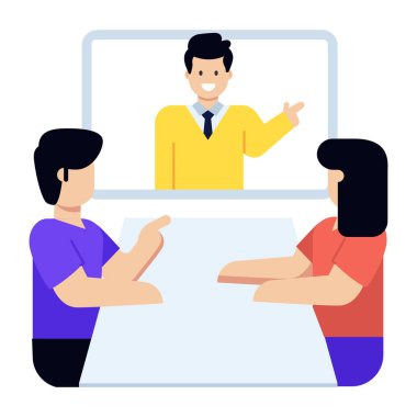 Laptop ve akıllı telefon vektör illüstrasyon tasarımlı insanlar