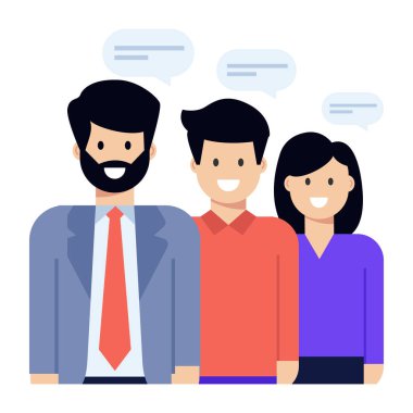 İş adamları karakter vektör illüstrasyon tasarımı avatarları