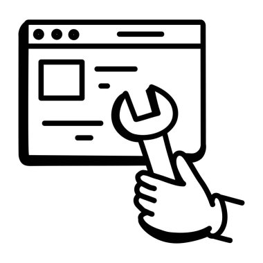 servis simgesi vektör illüstrasyonu