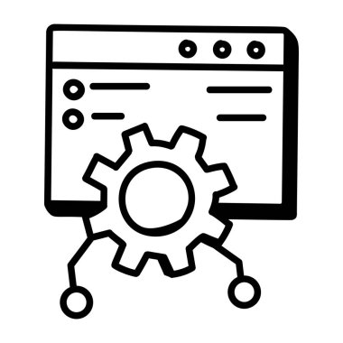 Web geliştirme simgesi vektör illüstrasyonu