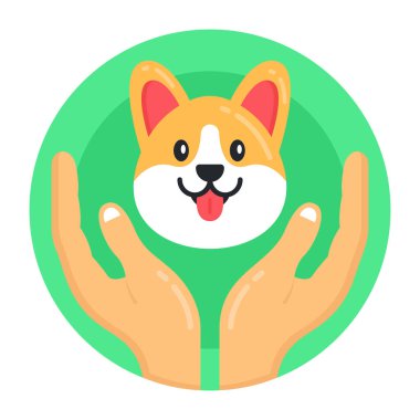 Bir köpeği tutan el. 