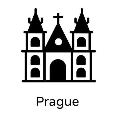 prag Web simgesi vektör illüstrasyonu 