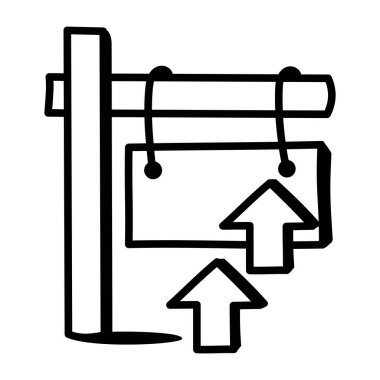 Yol simgesi vektör illüstrasyonu