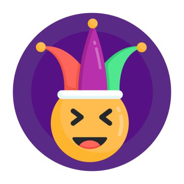 Soytarı. Web simgesi basit illüstrasyon