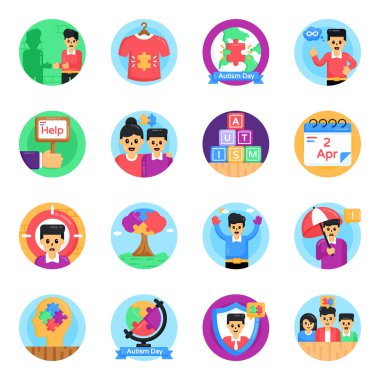 iş simgeleri kümesi, vektör illüstrasyonu