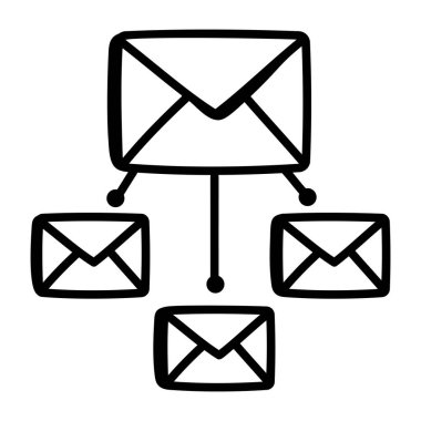 Mektup. Web simgesi basit illüstrasyon