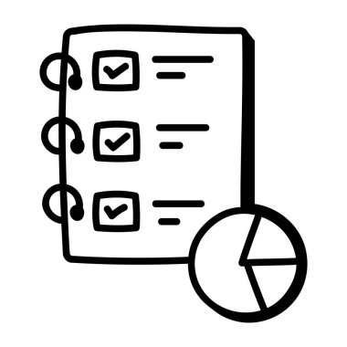 Kontrol listesi simgesi vektör illüstrasyonu