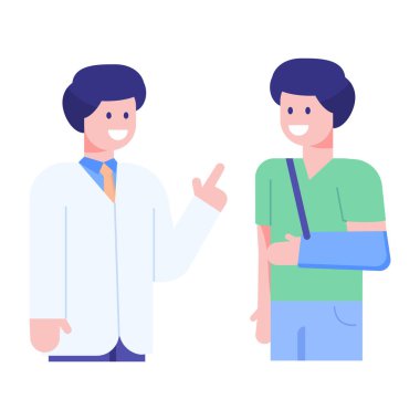 doktor ve hasta web simgesi vektör çizimi 