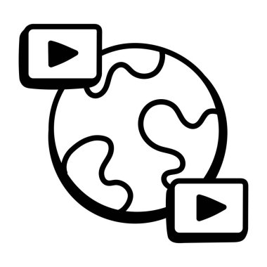 Video kamera ikon vektörü. İnce çizgi işareti. izole edilmiş sınır sembolü çizimi